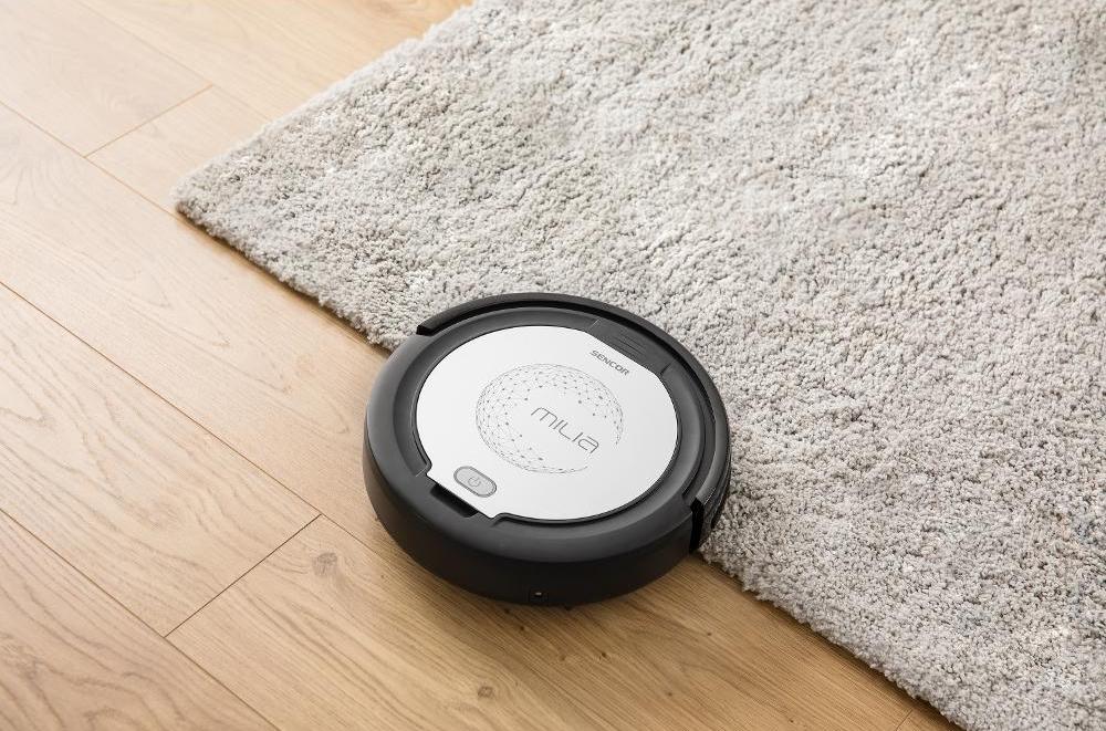 Robotický vysávač Sencor na koberce aj na tvrdé podlahy.