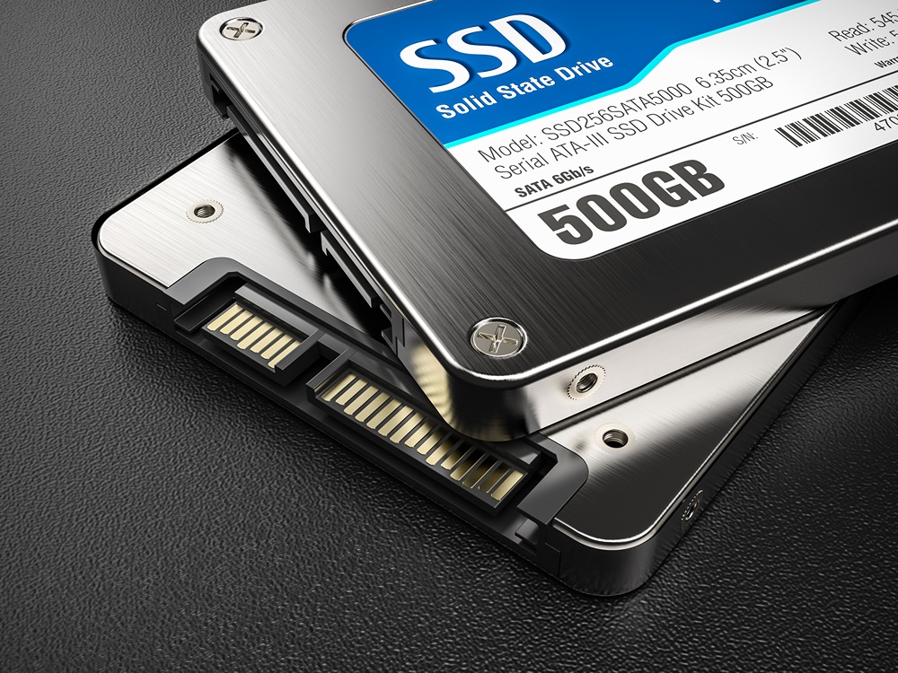 SSD disk s kapacitou 500 GB.