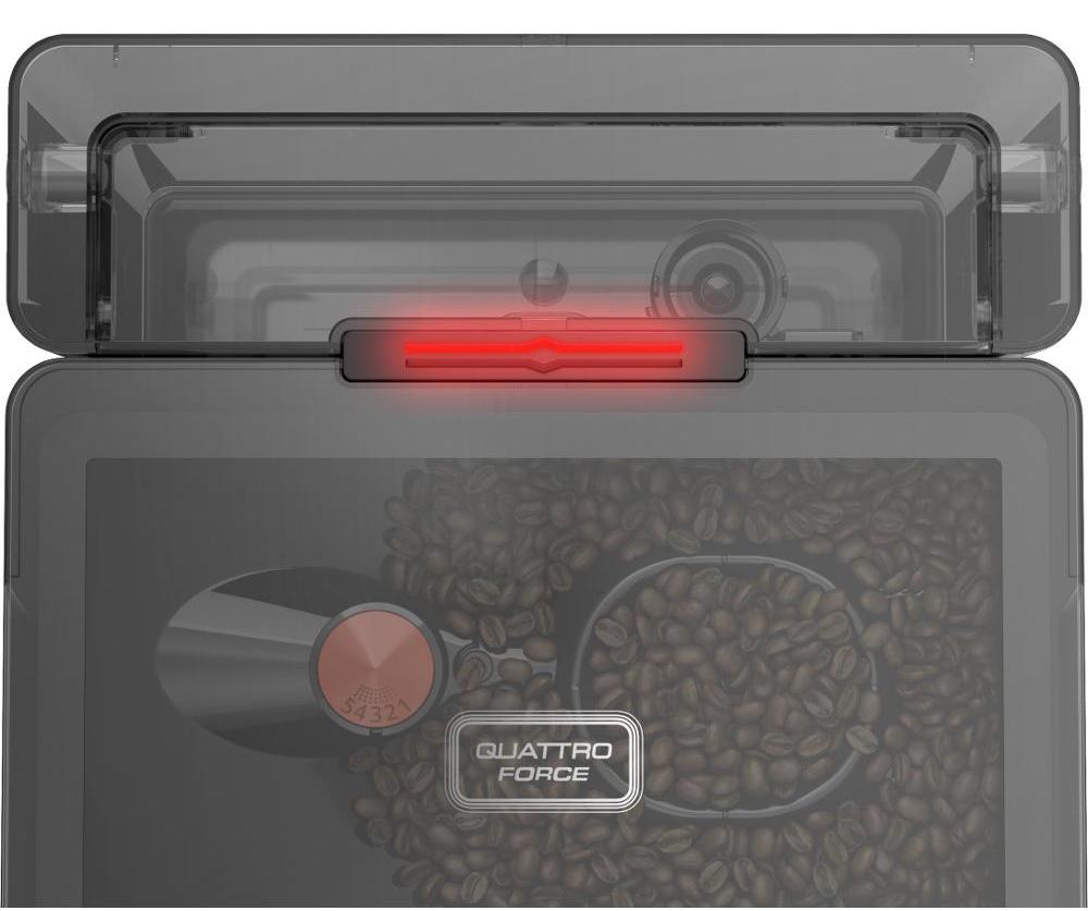 Nastaviteľná hrúbka mletia automatického kávovaru.