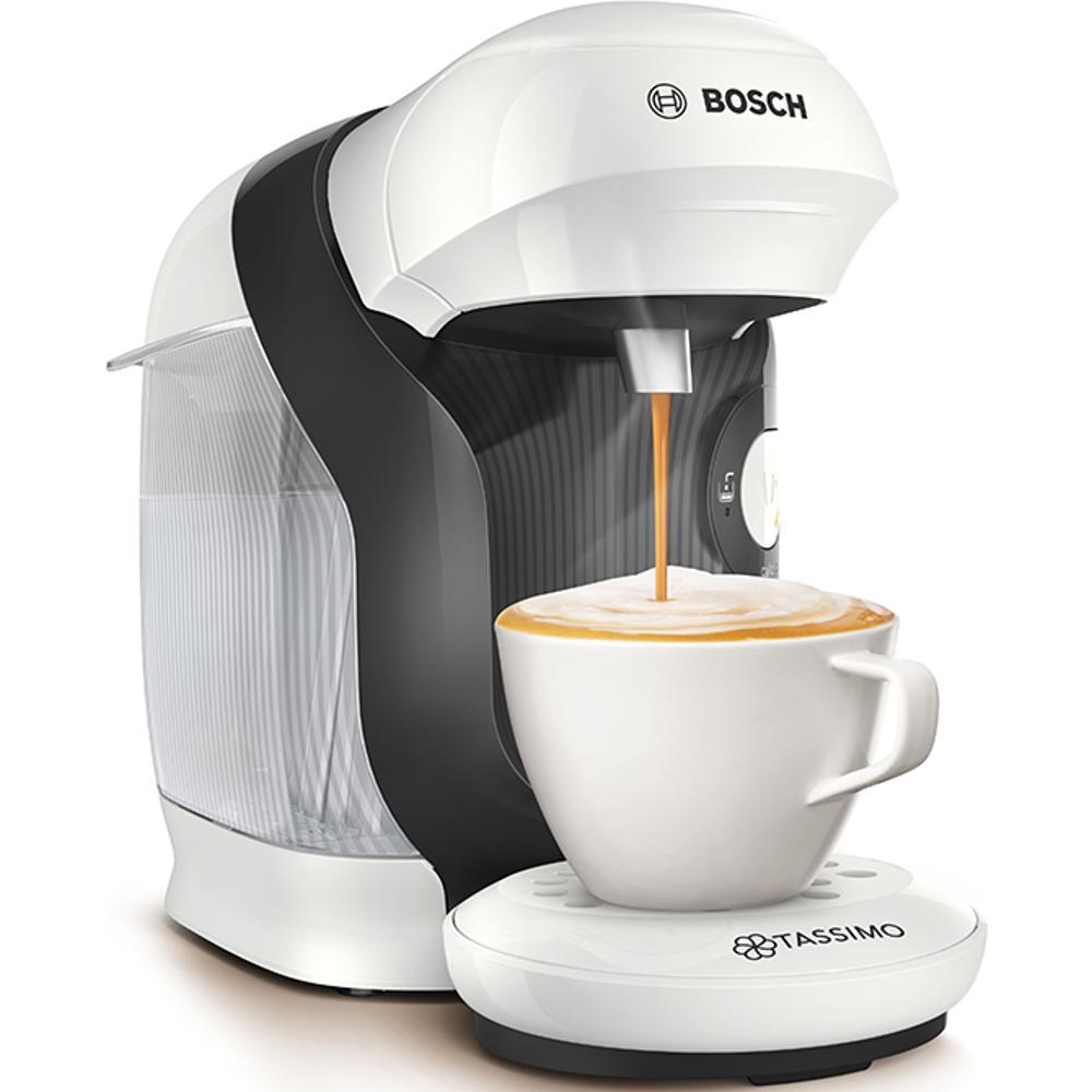 Štýlový kávovar na kapsulovú kávu Bosch s vysokým výkonom.