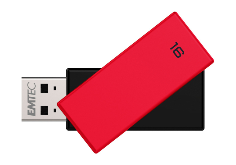 Veľkosť pamte je často uveden priamo na USB kľči. 
