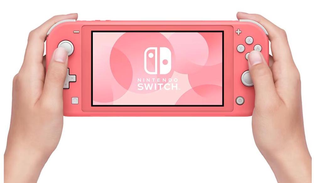 Nintendo Switch Lite v ružovom prevedení.