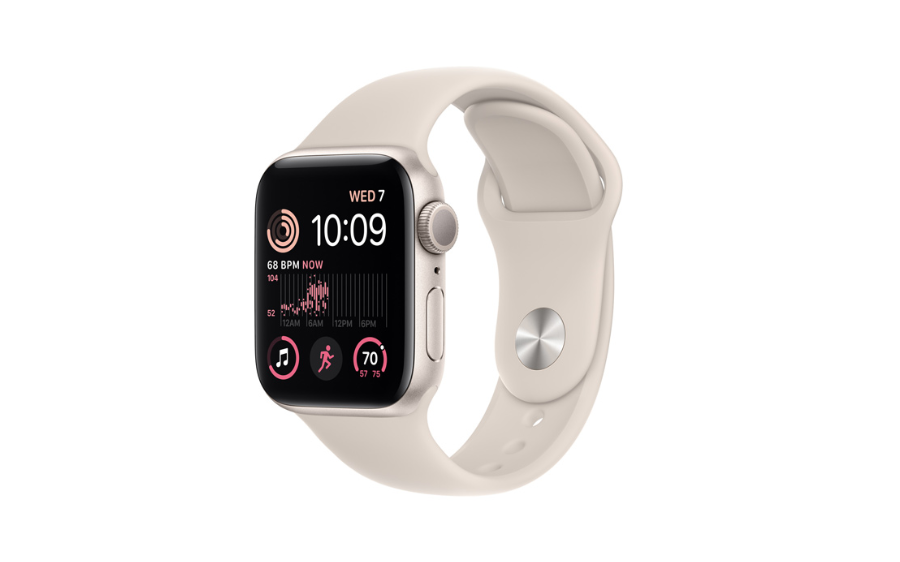 Dmske inteligentn hodinky Apple Watch SE s operačnm systmom iOS.