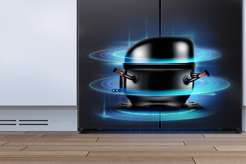 Kombinovan chladnička Hisense s inventorovm kompresorom.