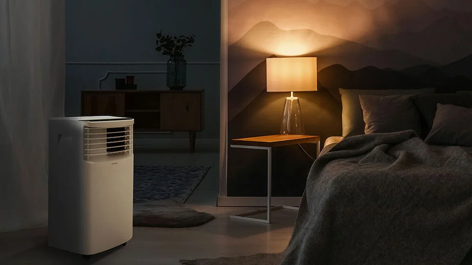 Nočný režim prenosnej klimatizácie.