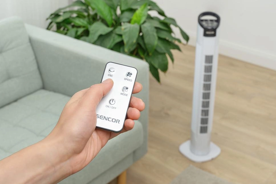 Sencor ventiltor mžete ovldať prostrednctvom diaľkovho ovldania.