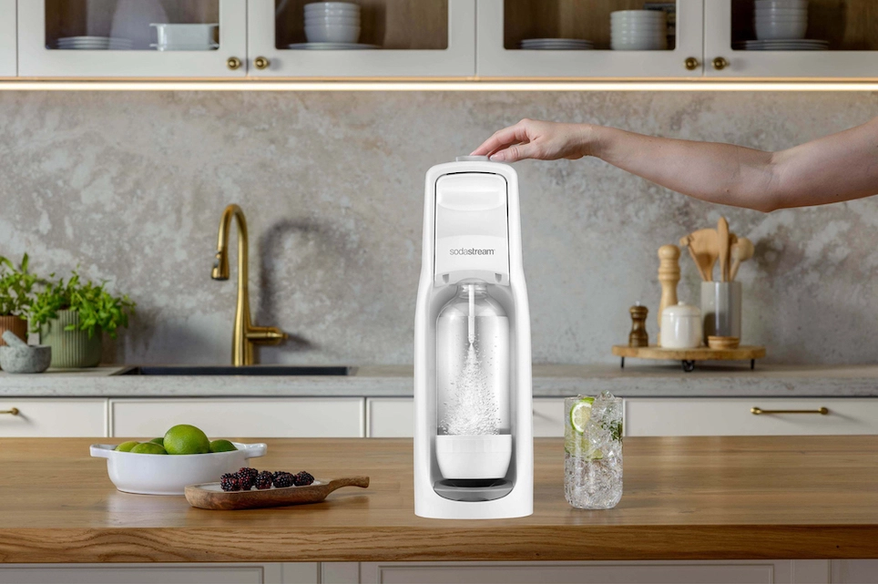Mechanický výrobník sódy SodaStream Jet White.