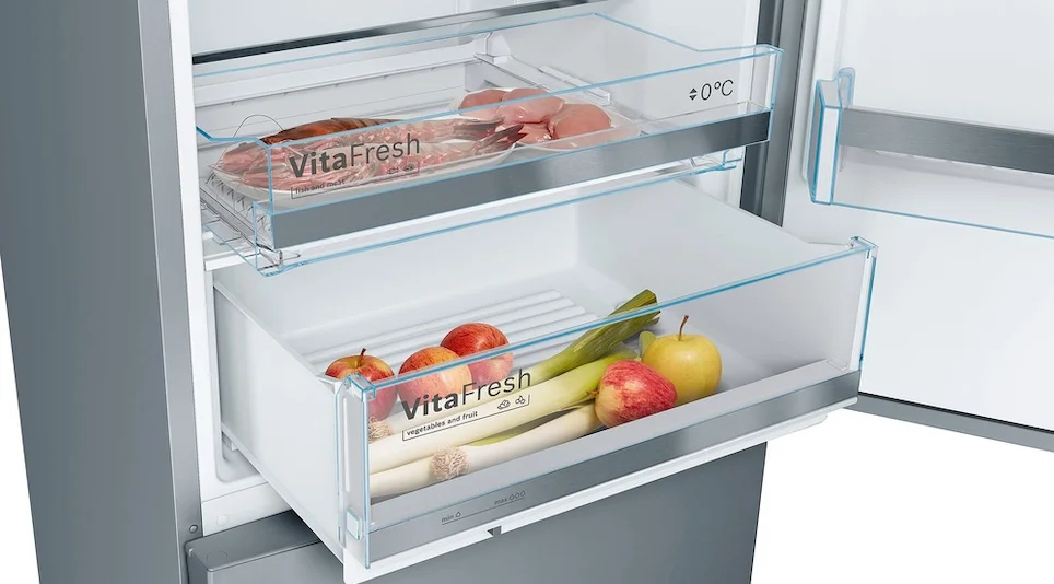 Kombinovaná chladnička Bosch s funkciou Vita Fresh.