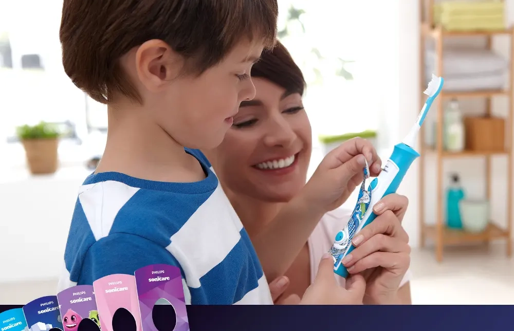 Zubn kefka Philips Sonicare pre deti m v balen 8 samolepiek.