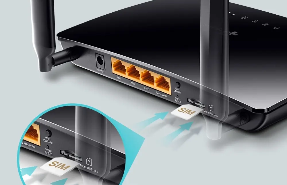 WiFi router na SIM kartu.