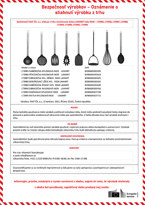 bezpecnost lamart oznamenie