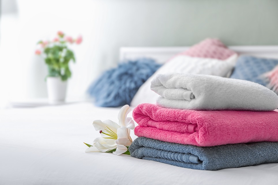 Bavlnené uteráky vybrané zo sušičky