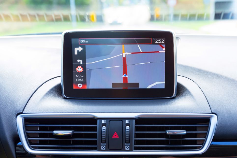 GPS navigácia v aute.