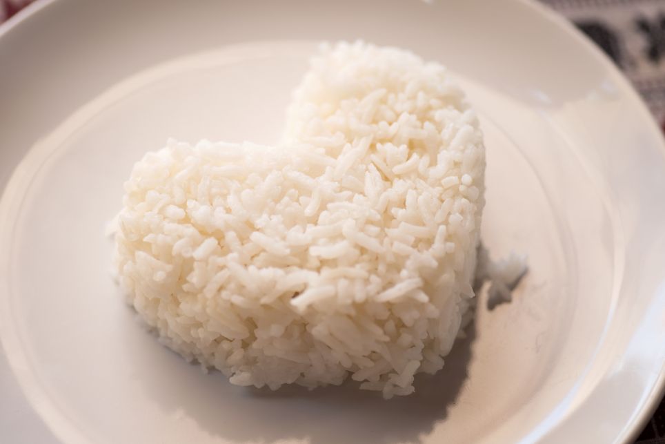 Ryža z ryžovaru v tvare srdca