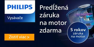 Philips predĺžená záruka na motor vysávača - 5 rokov.