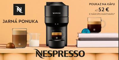 Jarná ponuka s NESPRESSO - získajte poukaz na nákup kávy v hodnote až 52 €